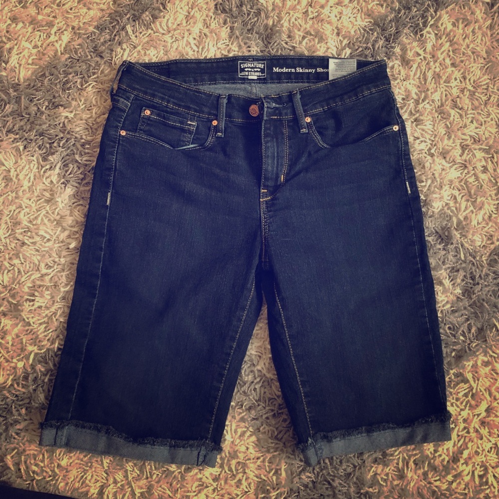 Bermuda type jean shorts